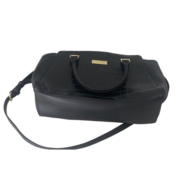 ANNE KLEIN Black Cocodrile Faux FLeather Tote Handbag Shoulder Strap New /no Tag - Picture 11 of 14